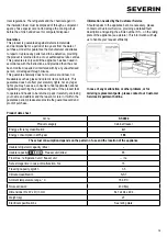 Предварительный просмотр 15 страницы SEVERIN KS 9890 - CONGELATEUR TABLE TOP Instructions For Use Manual