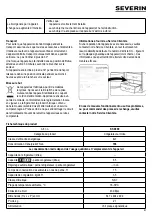 Предварительный просмотр 21 страницы SEVERIN KS 9890 - CONGELATEUR TABLE TOP Instructions For Use Manual