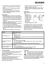 Предварительный просмотр 47 страницы SEVERIN KS 9890 - CONGELATEUR TABLE TOP Instructions For Use Manual