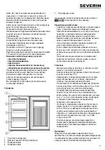 Предварительный просмотр 77 страницы SEVERIN KS 9890 - CONGELATEUR TABLE TOP Instructions For Use Manual