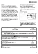 Предварительный просмотр 81 страницы SEVERIN KS 9890 - CONGELATEUR TABLE TOP Instructions For Use Manual