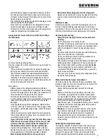 Предварительный просмотр 17 страницы SEVERIN KS9783 Instructions For Use Manual