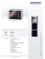 SEVERIN MICROWAVE Datasheet preview