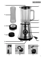 Preview for 3 page of SEVERIN Multi-Mixer + Smoothie Mix & Go Instructions For Use Manual