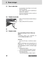 Preview for 22 page of SEVERIN RB7028 Instruction Manual