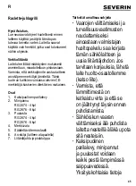 Preview for 45 page of SEVERIN RG 2674 Instructions For Use Manual