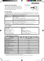 Предварительный просмотр 11 страницы SEVERIN RKG 8920 Instructions For Use Manual