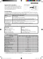 Предварительный просмотр 11 страницы SEVERIN RKG 8930 Instructions For Use Manual