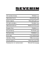 Preview for 1 page of SEVERIN SM 9617 - Instructions For Use Manual