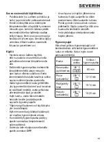 Preview for 61 page of SEVERIN TO 2071 Instructions For Use Manual