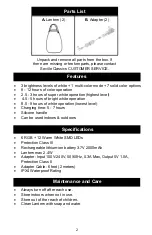 Предварительный просмотр 2 страницы Seville Classics GloGlobe WEB698 Instruction Manual