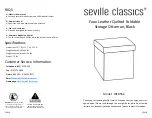 Preview for 1 page of Seville Classics WEB556 Manual