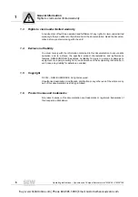 Preview for 6 page of SEW-Eurodrive CMDV138K Operating Instructions Manual