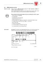 Preview for 79 page of SEW-Eurodrive MOVIDRIVE MD*60A Series Operating Instructions Manual