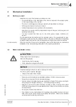 Предварительный просмотр 21 страницы SEW-Eurodrive PSH CM2H Series Operating Instructions Manual