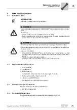 Preview for 25 page of SEW movigear sni-b Operating Instructions Manual