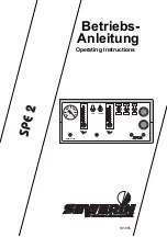 sewerin SPE 2 Operating Instructions Manual preview