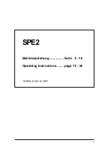 Предварительный просмотр 5 страницы sewerin SPE 2 Operating Instructions Manual