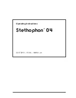 Предварительный просмотр 5 страницы sewerin Stethophon 04 Operating Instructions Manual