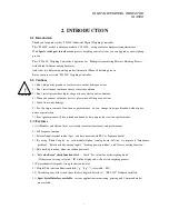 Preview for 4 page of Sewha si 4500 Operation Manual