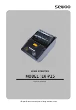 Preview for 2 page of SEWOO LK-P25 User Manual