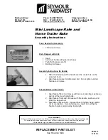 Предварительный просмотр 1 страницы Seymour Midwest Mini Landscape Rake Assembly Instructions