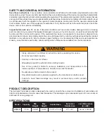 Preview for 3 page of SFA BPM407 Operating Instructions & Parts Manual