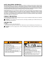 Preview for 2 page of SFA OMEGA 21030B Operating Instructions & Parts Manual