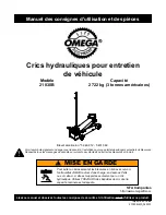 Preview for 9 page of SFA OMEGA 21030B Operating Instructions & Parts Manual