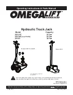 Предварительный просмотр 1 страницы SFA OMEGALIFT 23221C Operating Instructions & Parts Manual