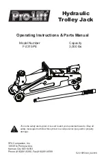 SFA Pro-Lift F-2315PE Operating Instructions & Parts Manual preview