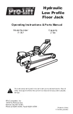 SFA Pro-Lift F-767 Operating Instructions & Parts Manual preview