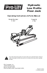 Preview for 1 page of SFA Pro-Lift F-767 Operating Instructions & Parts Manual