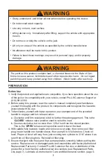 Preview for 3 page of SFA Pro-Lift F-767 Operating Instructions & Parts Manual