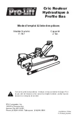 Preview for 9 page of SFA Pro-Lift F-767 Operating Instructions & Parts Manual