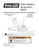 Preview for 14 page of SFA Pro-Lift G-4030 Operating Instructions & Parts Manual