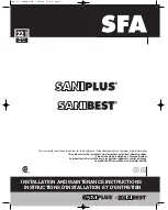 SFA SANIBEST Installation And Maintenance Instructions Manual предпросмотр