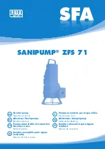 SFA SANIPUMP ZFS 71 Series Operation Manual preview