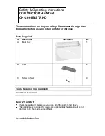 SFD CH-2001B STAND Safety & Operating Instructions preview