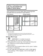 SFD NDB-1C-20TS Safety & Operating Instructions Manual preview