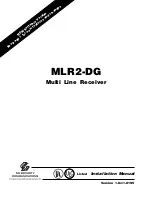 Предварительный просмотр 1 страницы SG Security Communications MLR2-DG Installation Manual