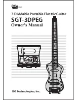 SG Technologies SGT-3DPEG Owner'S Manual preview