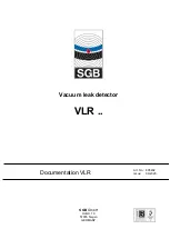 Предварительный просмотр 1 страницы SGB VLR 230 Documentation