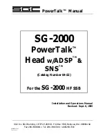 Preview for 1 page of SGC PowerTalk Head w/ADSP & SNS 04-22 Installation And Operation Manual