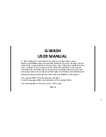 Preview for 3 page of SGM G-Wash User Manual