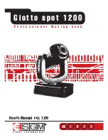 Предварительный просмотр 1 страницы SGM Giotto spot 1200 User Manual