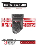 SGM Giotto spot 400 User Manual предпросмотр