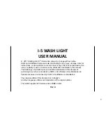 Preview for 3 page of SGM I-5 WASH LIGHT Manual