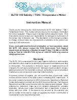 SGS SLTD 100 Salinity Instruction Manual предпросмотр