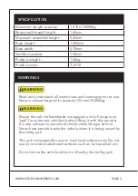 Preview for 2 page of SGS TJH10 Owner'S Manual